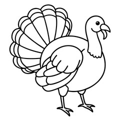 Minimalist Turkey Line Art 