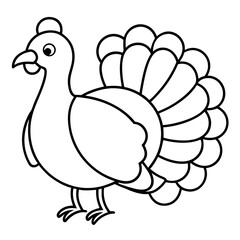 Minimalist Turkey Line Art 