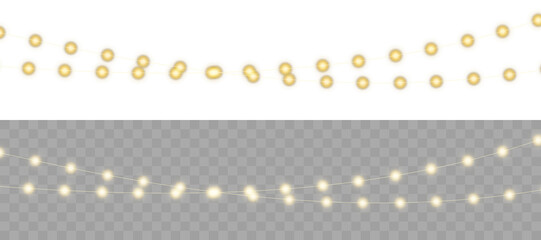 Christmas and New Year decoration: cotton sphere lights on black wire. Stylish festive garland for seasonal projects, cozy party scenes, greeting cards, or romantic wedding invitations.