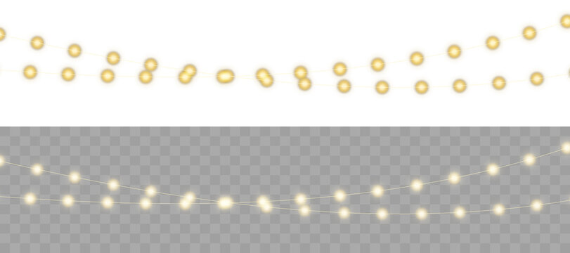 Christmas and New Year decoration: cotton sphere lights on black wire. Stylish festive garland for seasonal projects, cozy party scenes, greeting cards, or romantic wedding invitations.