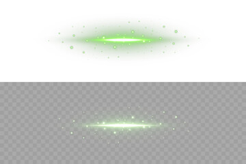 Green glowing line with horizontal beam, soft flare glow, and futuristic light shine. Perfect for...