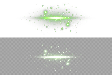 Green glowing line with horizontal beam, soft flare glow, and futuristic light shine. Perfect for...