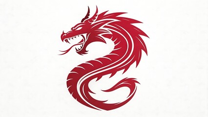 Chinese New Year celebration with Dragon illustration in vintage art style
