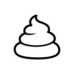 Baby poo outline icon vector flat illustration design.