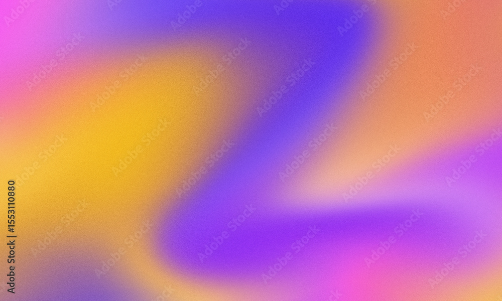 Aufkleber Colorful abstract gradient with noise and blur effect on transparent background. Soft blend of orange, blue, and pink tones
