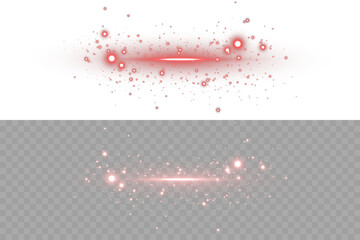 Neon red light with bright glow and vector line form. Isolated on white for use in motion graphics,...
