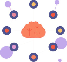 Colorful circles illustrate social network connections in a seamless, creative patternColorful circles illustrate social network connections in a seamless, creative pattern