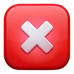 Fototapeta premium Bold Red X Icon - Modern Design Element