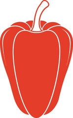 red pepper isolated on white