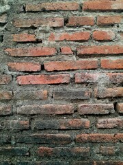 Weathered Red Brick Wall Texture Background