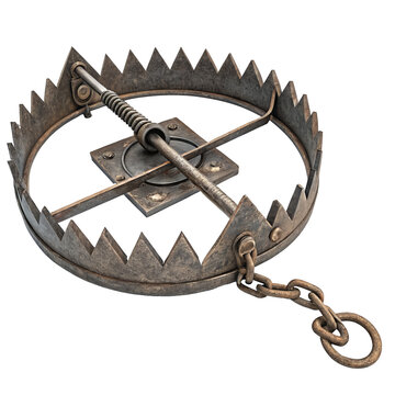 bear trap PNG, transparent background
