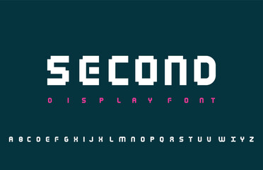 SECOND, font,  MInimal  Typography Display Font, creative logo, font, display, font logos fashion vector illustration