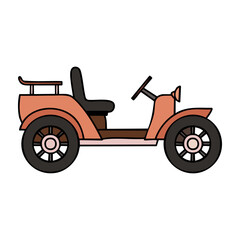 Classic vintage car illustration showcasing a charming design with retro features and an inviting color palette. PNG image, transparent background