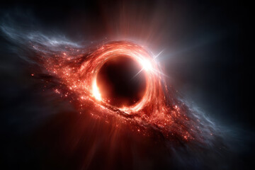 Exploring the vast mysteries of a black hole in deep space with glowing accretion disks