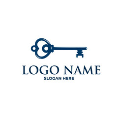 antique key logo design simple