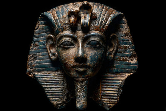 Stone pharaoh tutankhamen mask