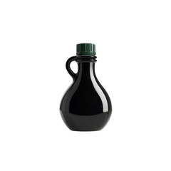 Elegant Black Glass Bottle with Green Cap - Perfect for Olive Oil, Balsamic Vinegar, or Premium