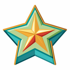 Creative Colorful Star Icon Set