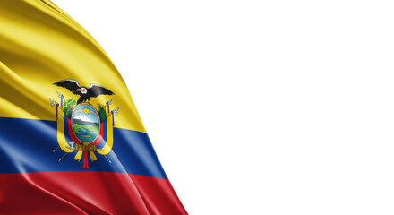 The flag of ecuador isolated on transparent background, png