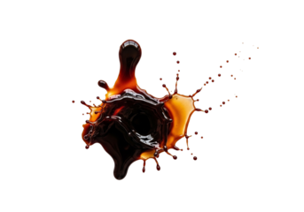 Coffee stain isolated on transparent background
