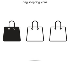Bag shopping icons