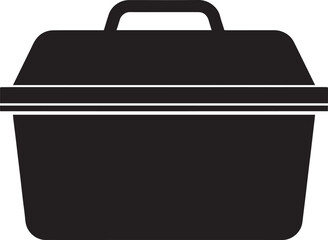 Food Container Silhouette in Black | Kitchen Storage Illustration Vector Format