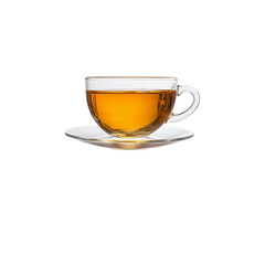 Aromatic Cup of Tea on Saucer - Refreshing Beverage