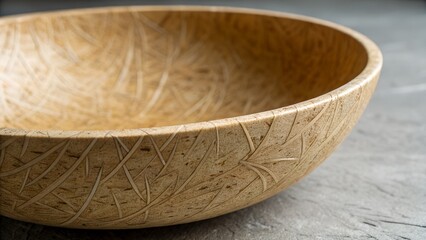 Fototapeta premium Organic Textured Bowl with Intricate Natural Patterns and Gentle Curves