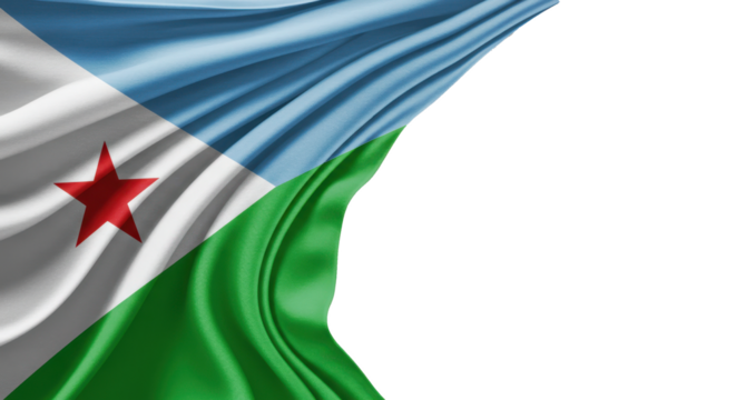 flag of Djibouti  isolated on transparent background, png