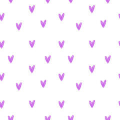 Purple hand drawn heart wallpaper