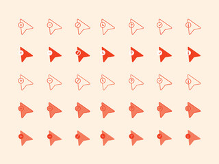 Cursor Icon Set &ndash; Minimal Pointer and Click Symbol Vector Design