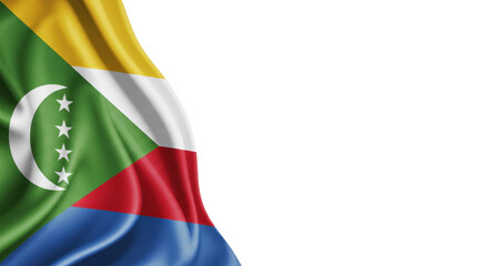 waving flag of the Comoros  isolated on transparent background, png