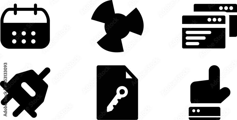 Poster modern rounded filled android app icon set