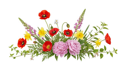 spring flowers and grass