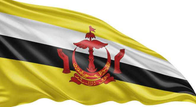 national flag of brunei darussalam isolated on transparent background, png
