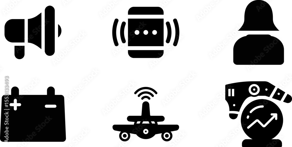 Poster modern rounded filled android app icon set