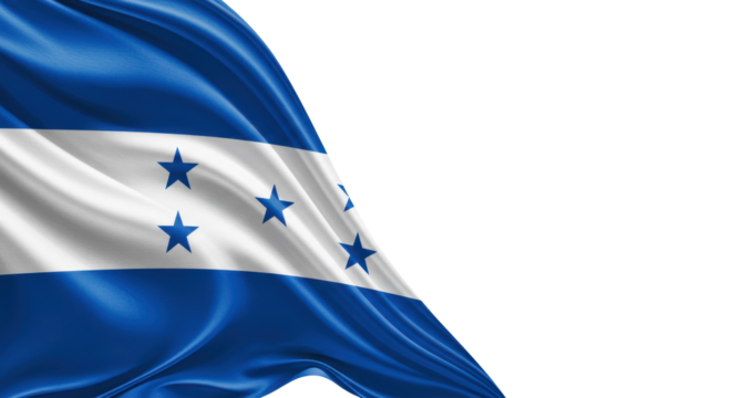 waving flag of Honduras isolated on transparent background, png