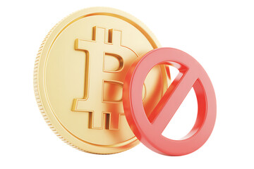 Obraz premium Crypto Ban Concept