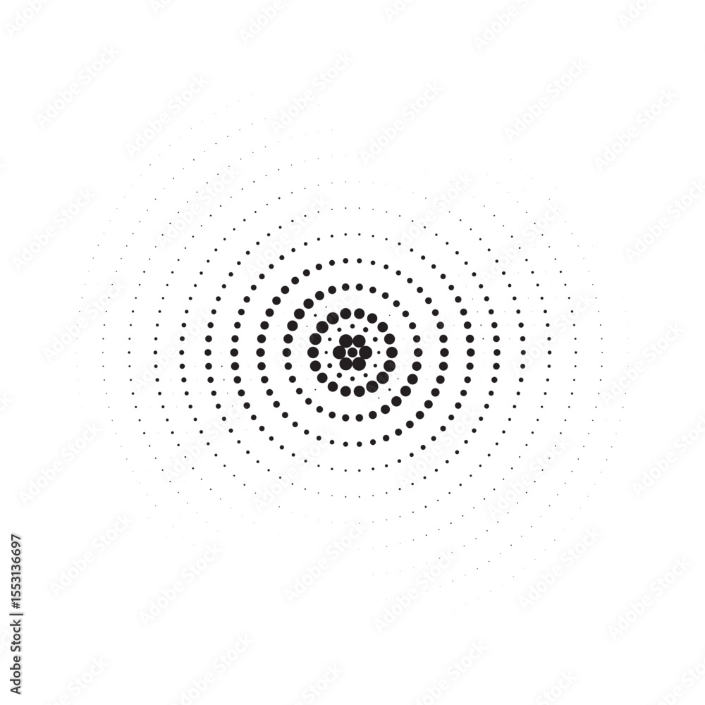 Poster Burst Halftone light effect. Glowing light burst. abstract grunge halftone dots background. Vector illustration.