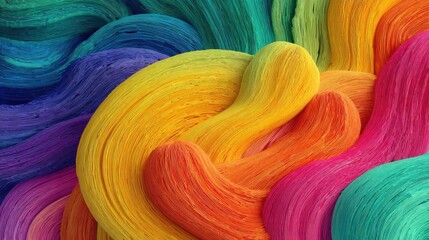 Vibrant swirls of colorful paint blending together in an abstract composition, showcasing artistic creativity