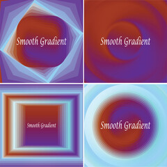 Collection Of Trendy Abstract Smooth Gradient Background – Colorful Modern Flowing Design.