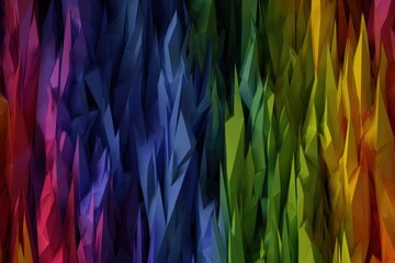 Vibrant abstract background with colorful jagged shapes creating a dynamic visual effect