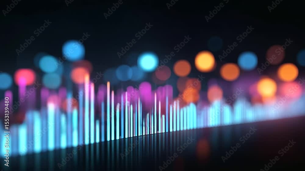 Poster dynamic digital marketing dashboard showcasing colorful data visualizations.