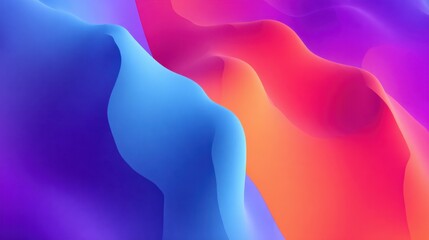 Vibrant abstract waves of blue, purple, and orange flowing seamlessly, creating a dynamic background