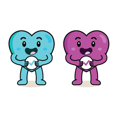 Beautiful love vector for 2D cartoon.