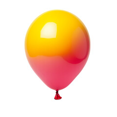 Isolated balloon with yellow and pink gradient on a black background