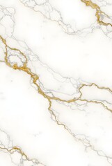 Obraz premium Luxury White Marble Texture with Gold Veins - High-Resolution 8K Seamless Pattern for Premium Design
