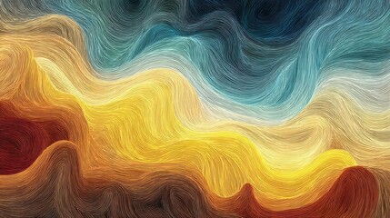 Abstract swirling patterns in warm and cool colors, creating a vibrant, dynamic background