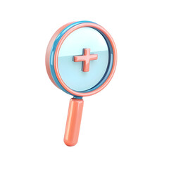 Fototapeta premium 3D zoom in icon with magnifying high quality commercial stock photo clean simple design detail background image clear visual high quality commercial stock photo clean simple design detail background i