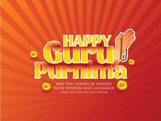 Guru Purnima festival vector art